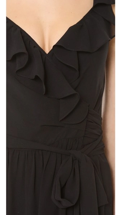 Joanna August Lacey Ruffle Dress In Black