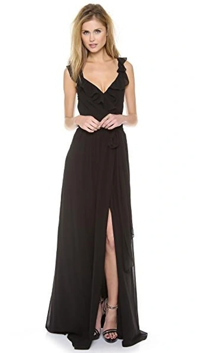 Shop Joanna August Lacey Ruffle Dress In Black