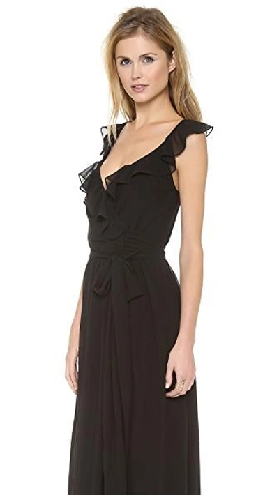 Shop Joanna August Lacey Ruffle Dress In Black