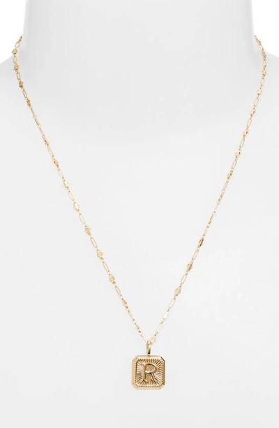 Shop Miranda Frye Harlow Initial Pendant Necklace In Gold - R