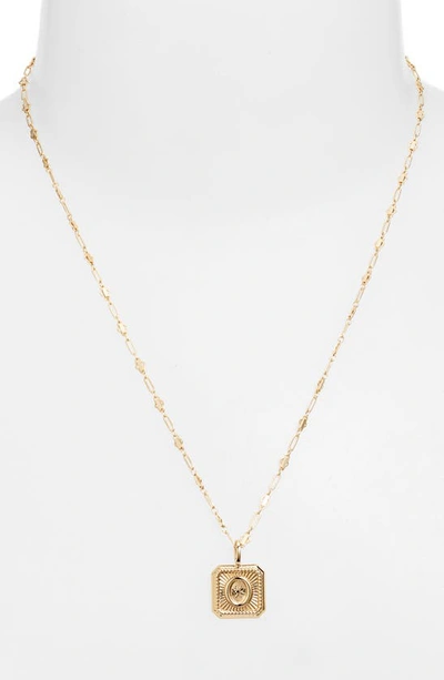 Shop Miranda Frye Harlow Initial Pendant Necklace In Gold - O