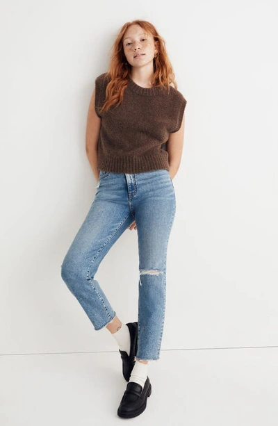 Madewell Boucle Sweater Vest In Hthr Brownstone | ModeSens