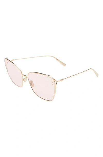 Shop Dior Miss B2u 63mm Butterfly Sunglasses In Shiny Gold Dh / Violet