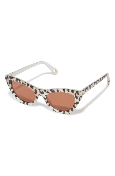 Shop Lele Sadoughi Downtown Cat Eye Sunglasses In Leopard