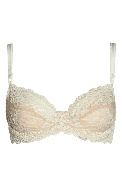 Shop Wacoal Embrace Lace Underwire Bra In Naturally Nude / Ivory