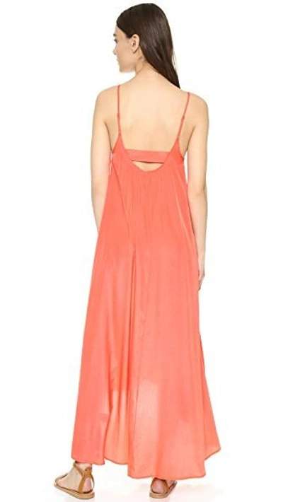 Shop One By Pink Stitch One By Resort Maxi Dress In Coral