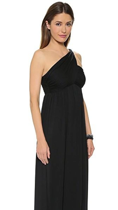 Shop Rachel Pally Twist One Shoulder Dress In Black