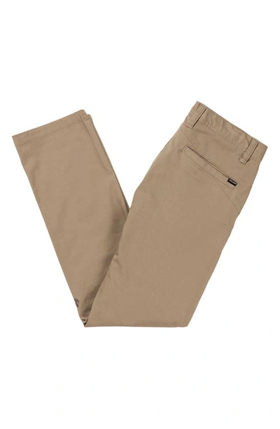 Shop Volcom Frickin' Modern Fit Stretch Chino Pants In Khaki