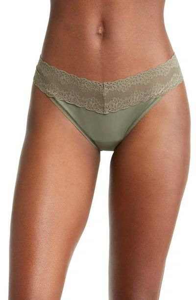 Shop Natori Bliss Perfection Thong In Vine