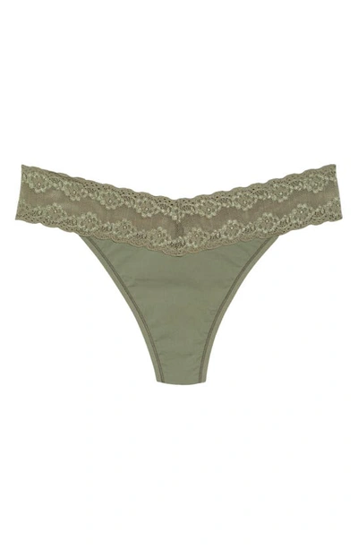 Shop Natori Bliss Perfection Thong In Vine