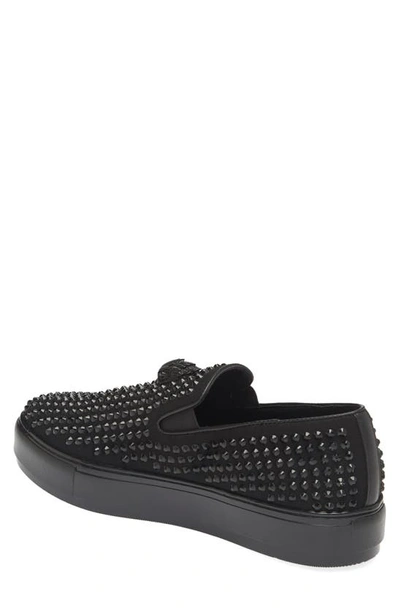 Kurt Geiger London Laney Crystal Stud Platform Slip-on Sneaker In Black