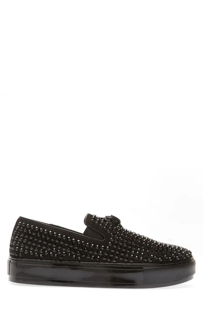 Kurt Geiger London Laney Crystal Stud Platform Slip-on Sneaker In Black