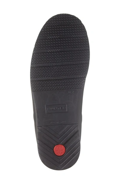 Hunter Play Short Faux Shearling Lined Waterproof Rain Boot In Black