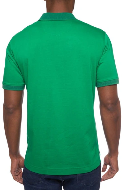 Shop Robert Graham Archie Short Sleeve Polo In Kelly Green