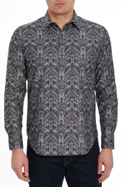 Shop Robert Graham Highland Woven Button-up Shirt In Grey