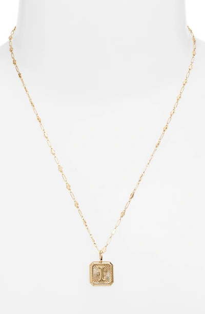 Shop Miranda Frye Harlow Initial Pendant Necklace In Gold - I