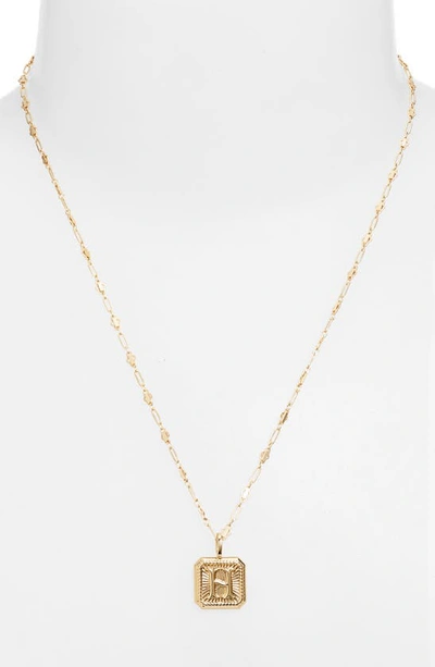 Shop Miranda Frye Harlow Initial Pendant Necklace In Gold - H