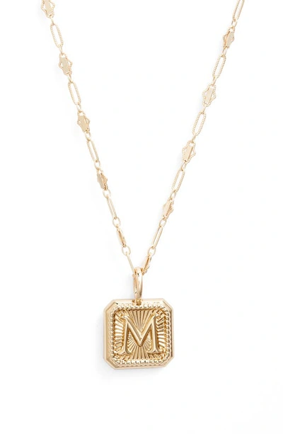 Shop Miranda Frye Harlow Initial Pendant Necklace In Gold - M