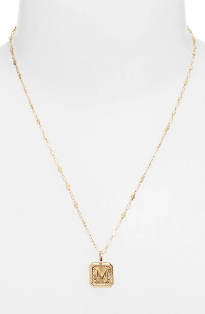 Shop Miranda Frye Harlow Initial Pendant Necklace In Gold - M