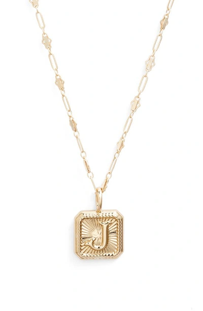 Shop Miranda Frye Harlow Initial Pendant Necklace In Gold - J