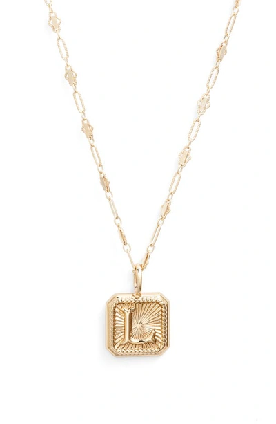 Shop Miranda Frye Harlow Initial Pendant Necklace In Gold - L