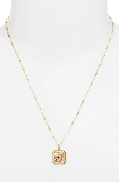 Shop Miranda Frye Harlow Initial Pendant Necklace In Gold - J
