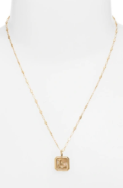 Shop Miranda Frye Harlow Initial Pendant Necklace In Gold - L