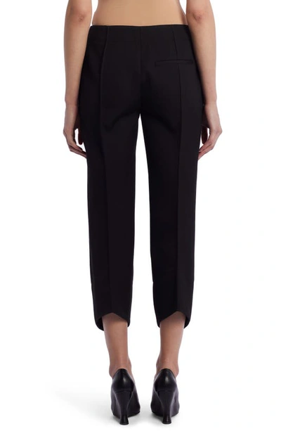 Shop Bottega Veneta Compact Wool Crop Trousers In Black