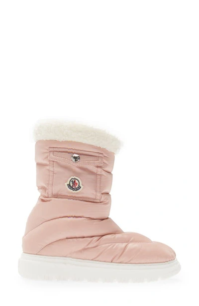 Shop Moncler Kids' Gaia Pocket Down Quilted Boot In Pink