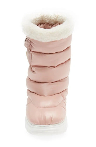 Shop Moncler Kids' Gaia Pocket Down Quilted Boot In Pink