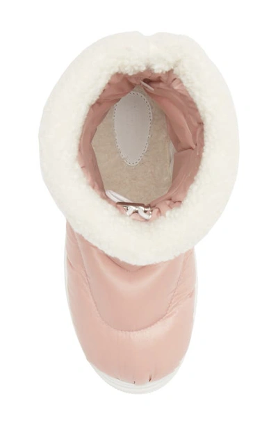 Shop Moncler Kids' Gaia Pocket Down Quilted Boot In Pink