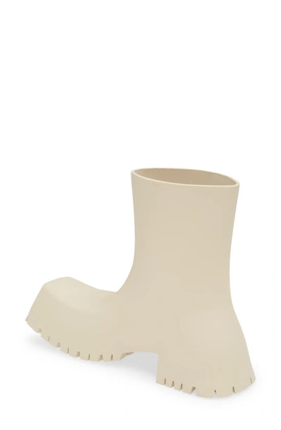 Shop Balenciaga Trooper Rubber Boot In Beige