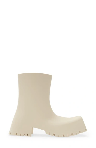 Shop Balenciaga Trooper Rubber Boot In Beige