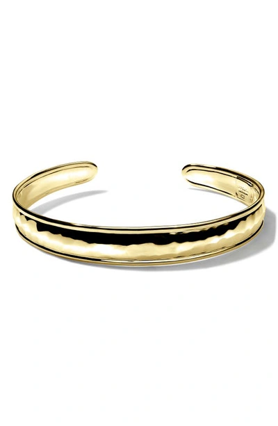 Shop Ippolita Goddess Hammered Bangle In Yellow Gold