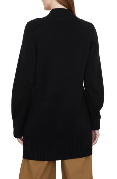 Vince Cashmere Shawl-collar Open-front Cardigan In Black