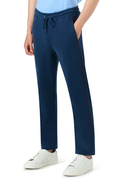 Shop Bugatchi Comfort Drawstring Cotton Joggers In Opal Blue