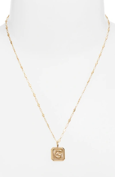 Shop Miranda Frye Harlow Initial Pendant Necklace In Gold - G