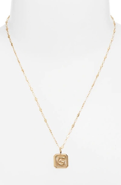 Miranda Frye Harlow Initial Pendant Necklace In Gold - G