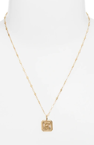 Shop Miranda Frye Harlow Initial Pendant Necklace In Gold - F