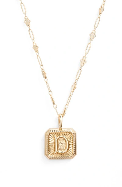 Shop Miranda Frye Harlow Initial Pendant Necklace In Gold - D