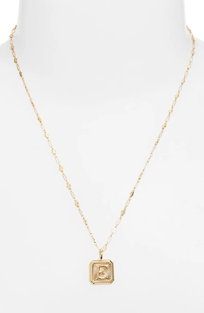 Shop Miranda Frye Harlow Initial Pendant Necklace In Gold - E