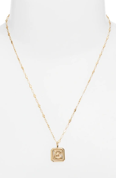 Miranda Frye Harlow Initial Pendant Necklace In Gold - E