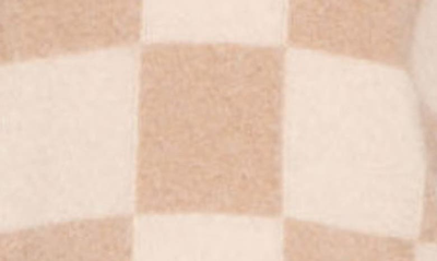 Shop Sandro Damier Checkerboard Mohair Blend Sweater In Beige