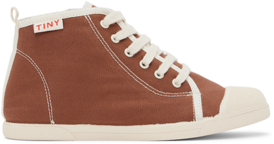 Shop Tinycottons Kids Beige Apples Sneakers In Taupe K25