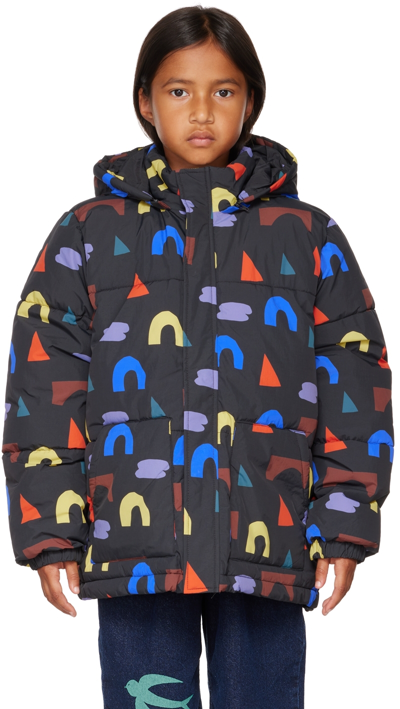 Bobo Choses Kids' Printed Recycled Nylon Puffer Jacket In Blue | ModeSens