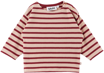Shop Molo Baby Red Edarko Long Sleeve T-shirt In 6614 Velvety Rose St