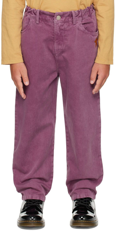 Shop The Campamento Kids Purple Washed Trousers