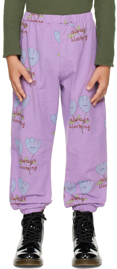 Shop The Campamento Kids Purple Flowers Lounge Pants