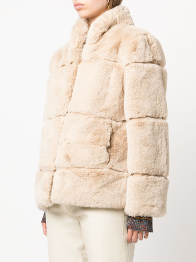 Apparis Skylar Recycled Faux Fur Jacket In Latte | ModeSens