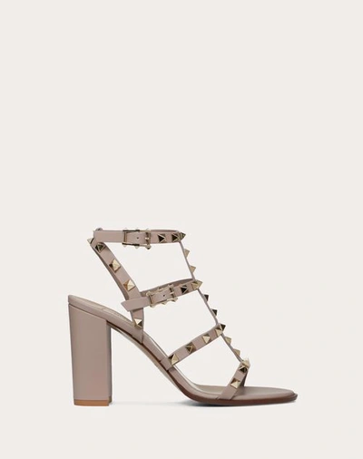 Valentino Multicolor Calf Leather Bos Taurus Platform Sandals In Skin